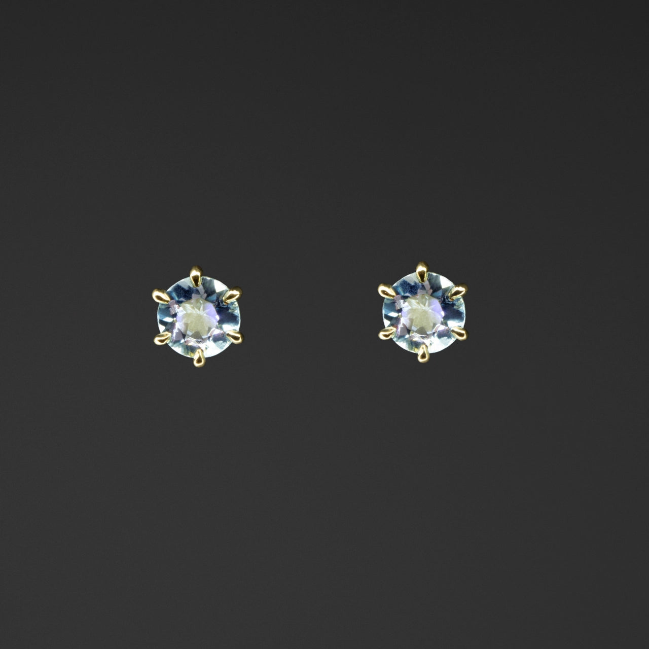 Talon Lagoon Tourmaline Stud Earrings in 18 carat Yellow Gold