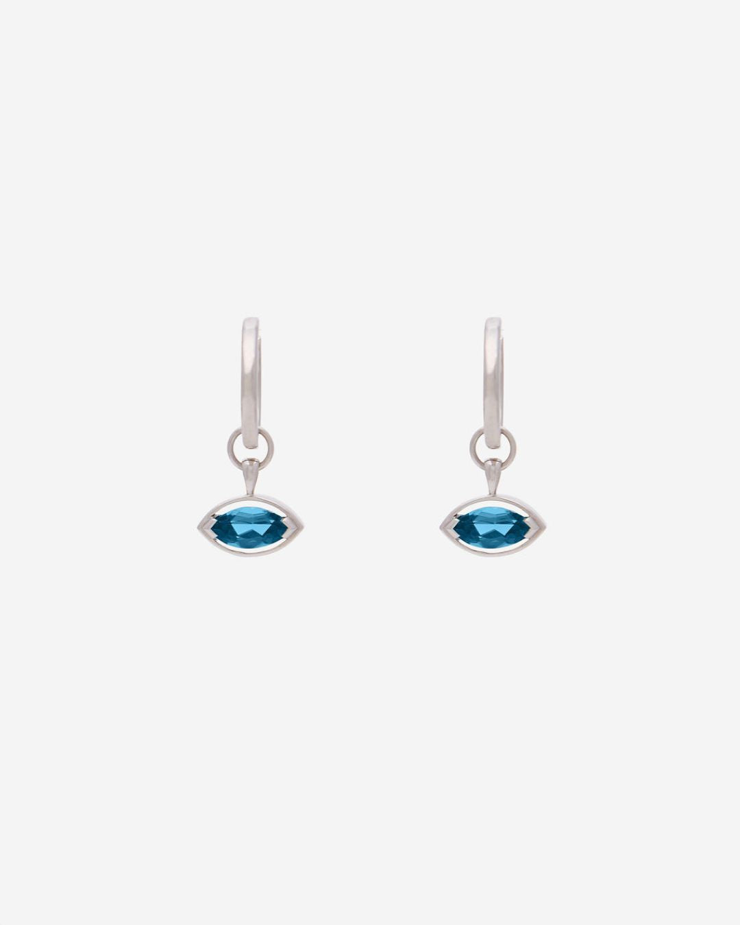 Protection Topaz Earrings in Sterling Silver with Rhodium Plating