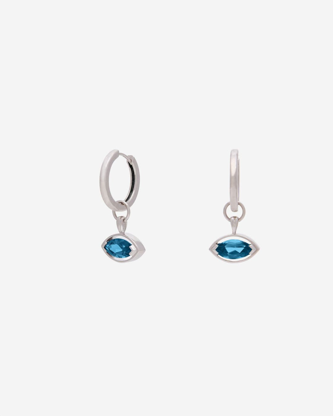Protection Topaz Earrings in Sterling Silver with Rhodium Plating