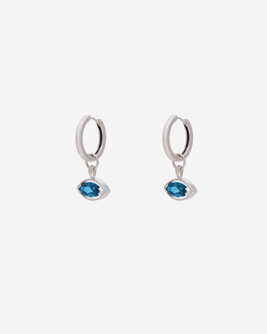Protection Topaz Earrings in Sterling Silver with Rhodium Plating