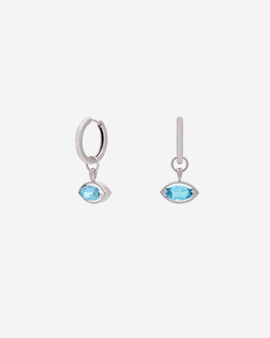Protection Topaz Earrings in Sterling Silver with Rhodium Plating