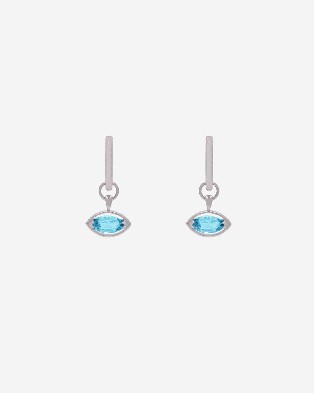 Protection Topaz Earrings in Sterling Silver with Rhodium Plating