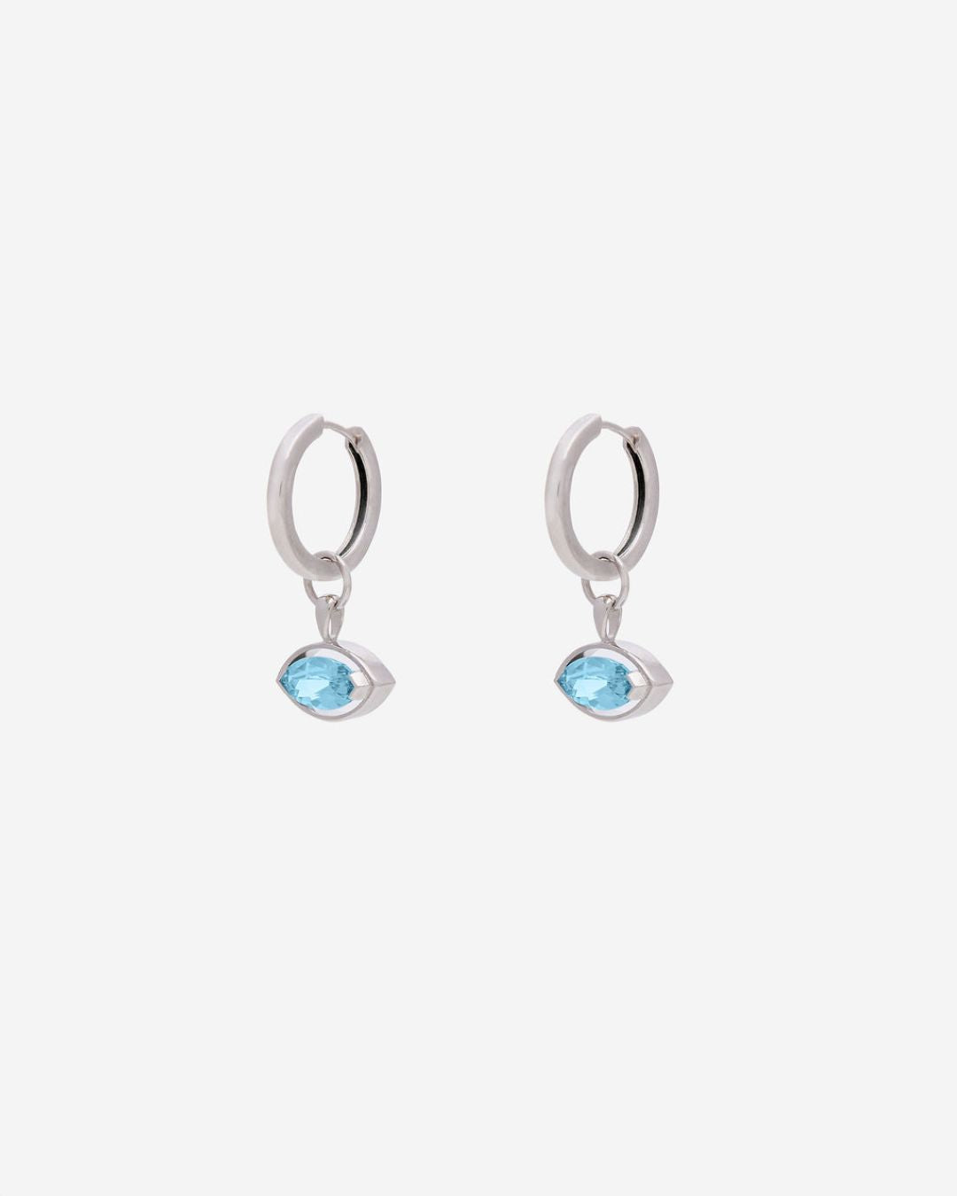Protection Topaz Earrings in Sterling Silver with Rhodium Plating