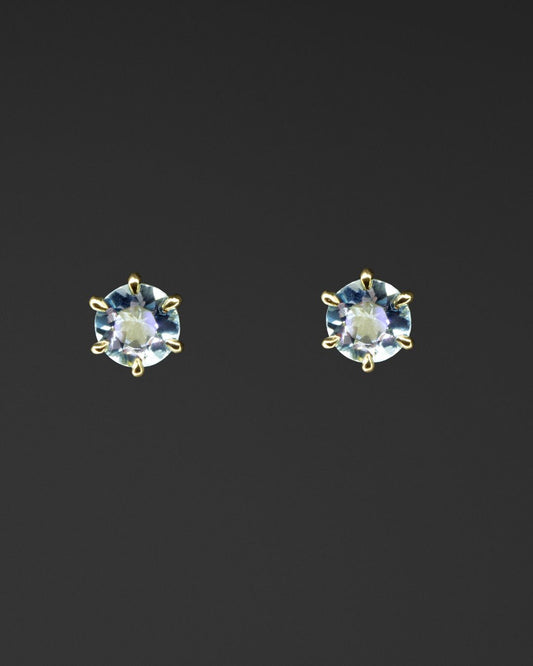 Talon Lagoon Tourmaline Stud Earrings in 18 carat Yellow Gold