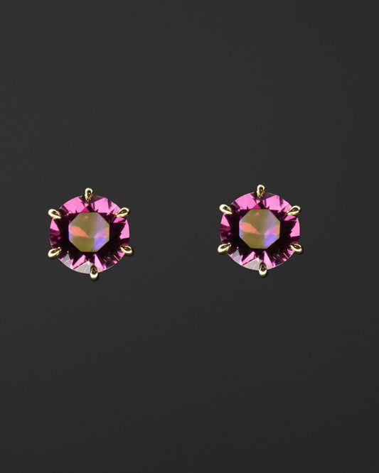 Talon Rhodolite Garnet Stud Earrings in 18 carat Yellow Gold
